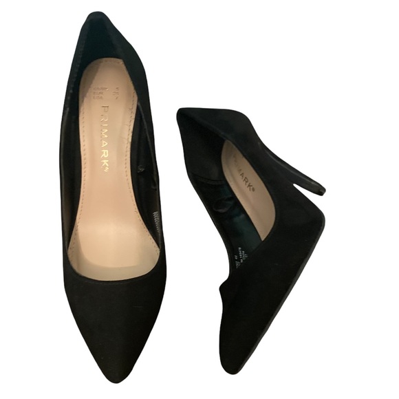 👠 Beautiful Primark Black Suede Pumps Size 7 - Picture 3 of 12